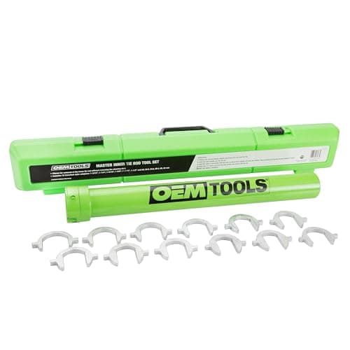 OEMTOOLS 27178 Inner Tie Rod Removal Tool Set Remove and Install Without Rack Disassembly Inner Tie Rod Tool Fits Most Cars Trucks and SUVs SAE and Metric Crowfoot Adapters