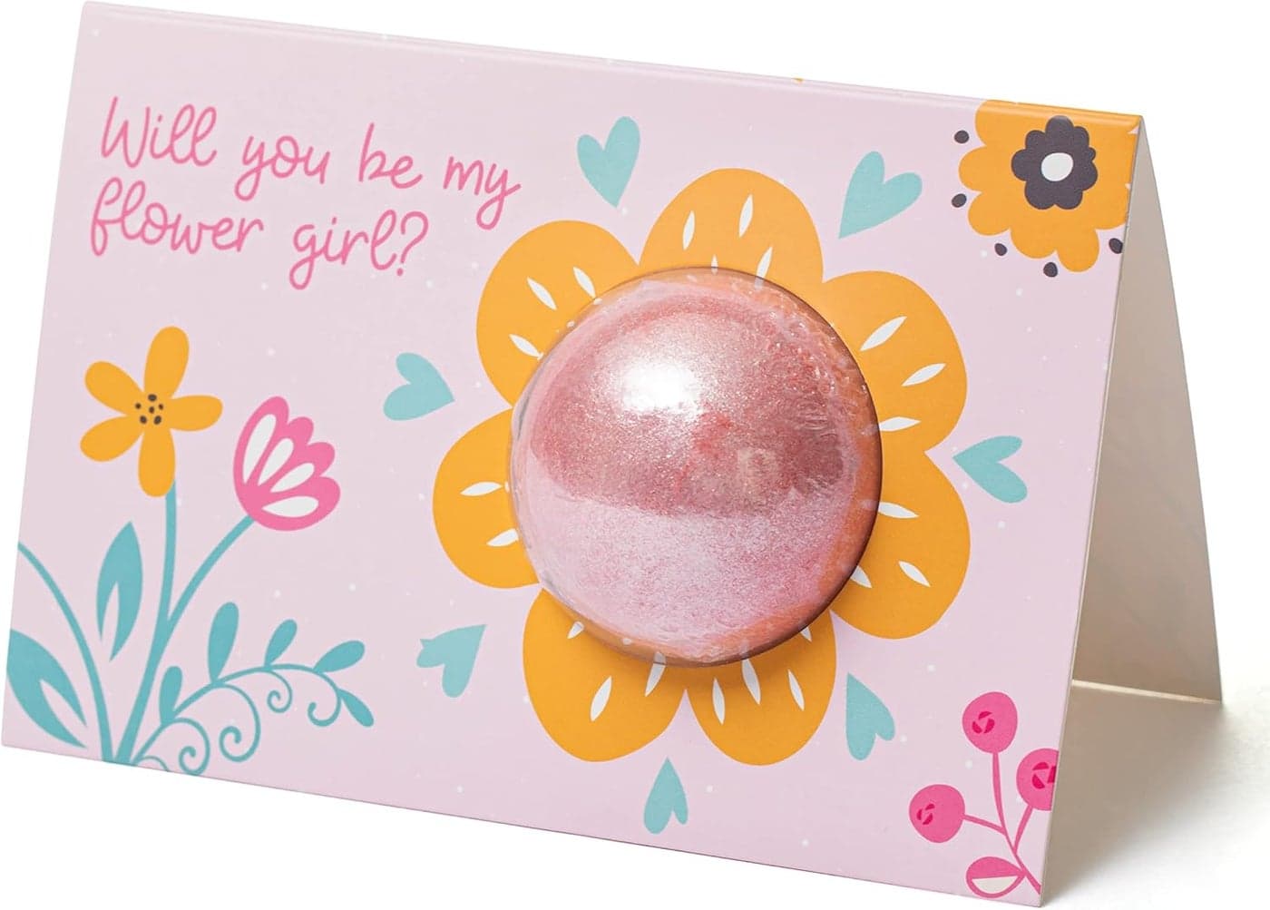 Pop Fizz Designs Flower Girl Proposal Card with Bath Bombs 2 Pack Flower Girl Gift Flower Girl Cards Flower Girl Gifts From Bride Flower Girl Proposal Box Gifts