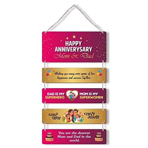 Regalo Casila Stylish Wood Mom Dad Wall Hanging For Anniversary With Beautiful Quote