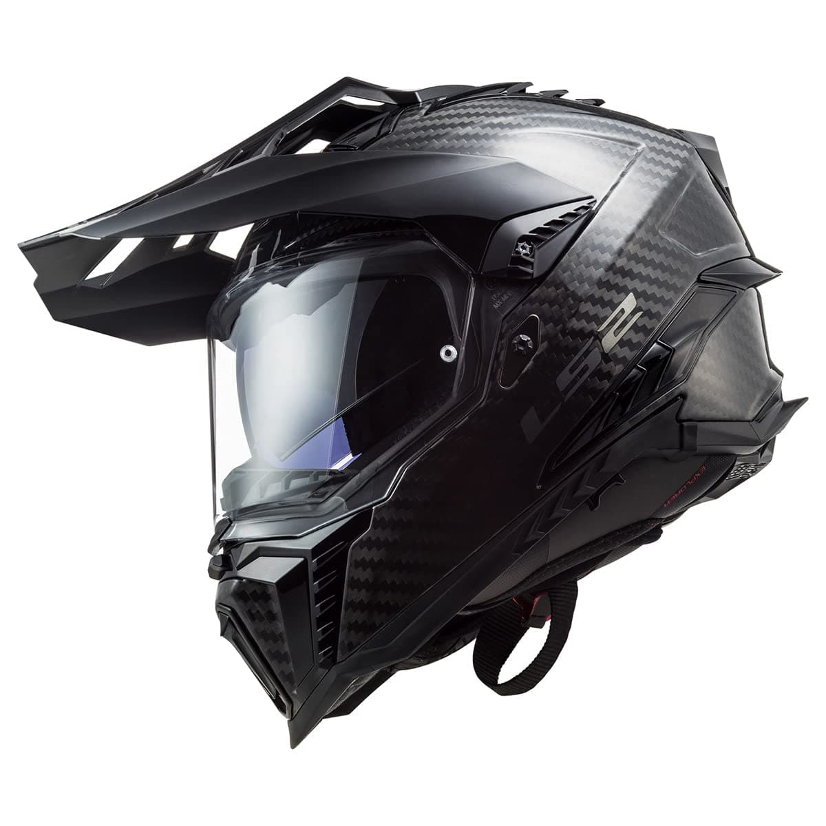 LS2 Helmets Explorer Carbon Adventure Helmet Matte Carbon Medium