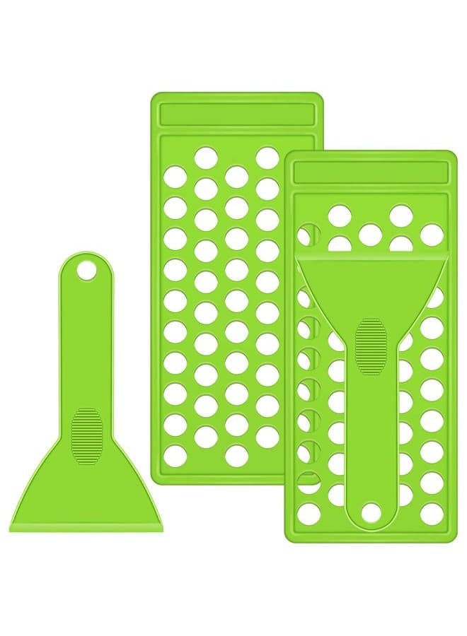 2 Sets Lip Balm Tray and Spatula Portable Lip Balm Filling Tray and Spatula Set Lip Balm Tube Holder Lip Balm Tubes Tray Lip Balm Containers Lip Gloss Making Kit(Green)