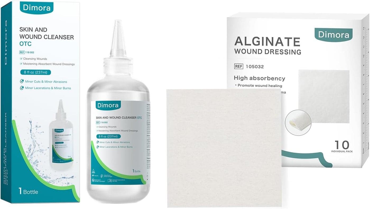 Dimora Calcium Alginate Wound DressingDimora Skin and Wound Cleanser