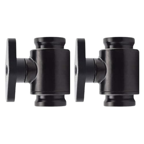 dracaena.io G1/4'' Internal Thread Water Cooling Valve, Brass Body Valve with Aluminium Handle, Pumping Fittings for PC, Shut Off Valve with Full Water Flow, (Black, 2)
