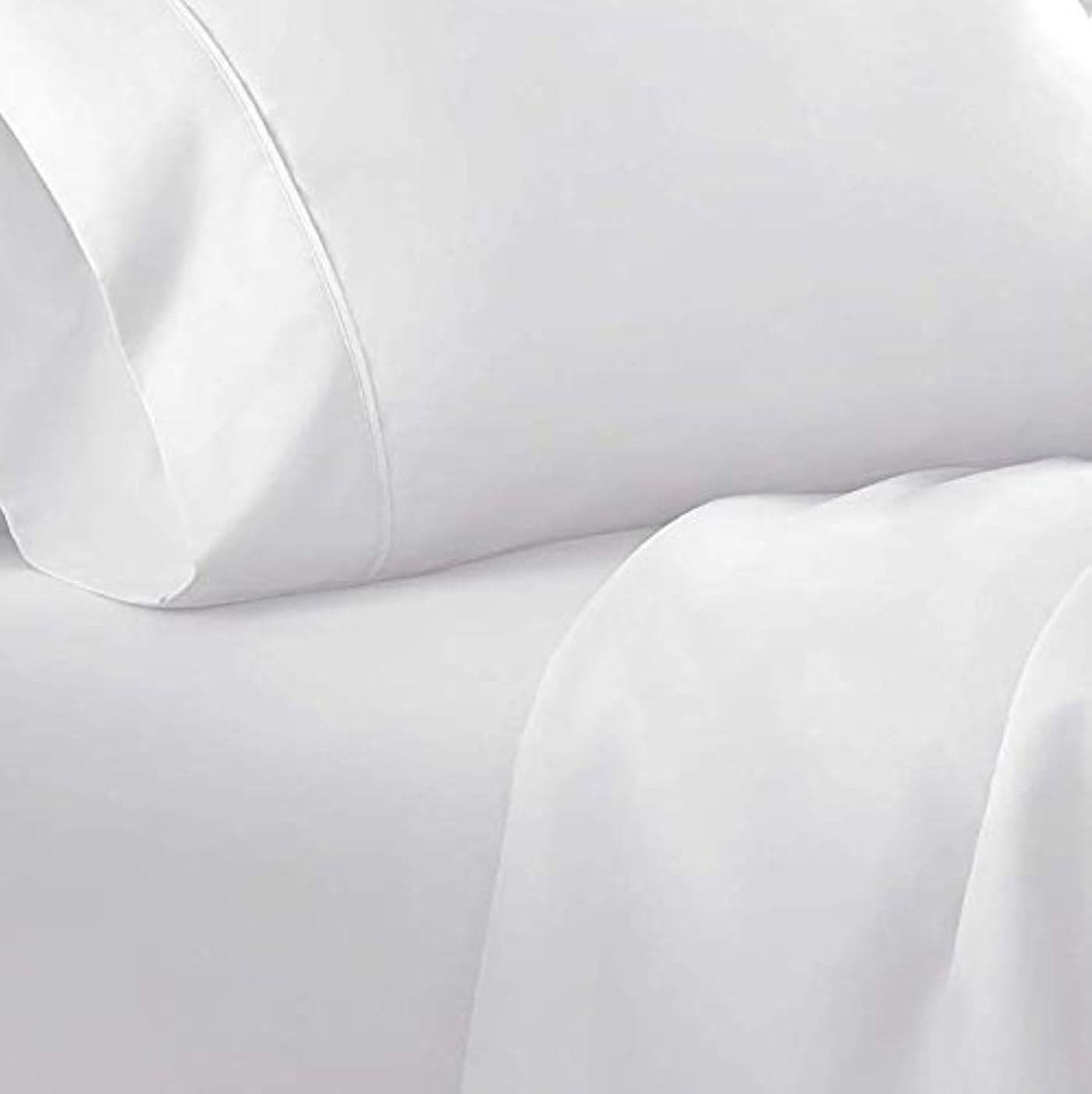 Danjor Linens Twin Sheets Set - Hotel Luxury Essential Bedding - 4 pc Soft Bedding & Pillowcases Set with Deep Pockets - Breathable Bed Sheets, Wrinkle Free - White Sheets