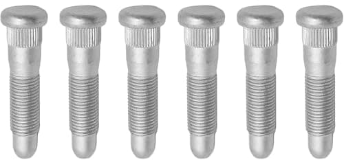 6PCS Serrated Wheel Stud Bolts 610-434 M14x1.50 16mm Knurl, 58mm Length Compatible with GMC Chevrolet Silverado 1500, Traverse, Colorado, Yukon Tahoe, Cadillac Escalade