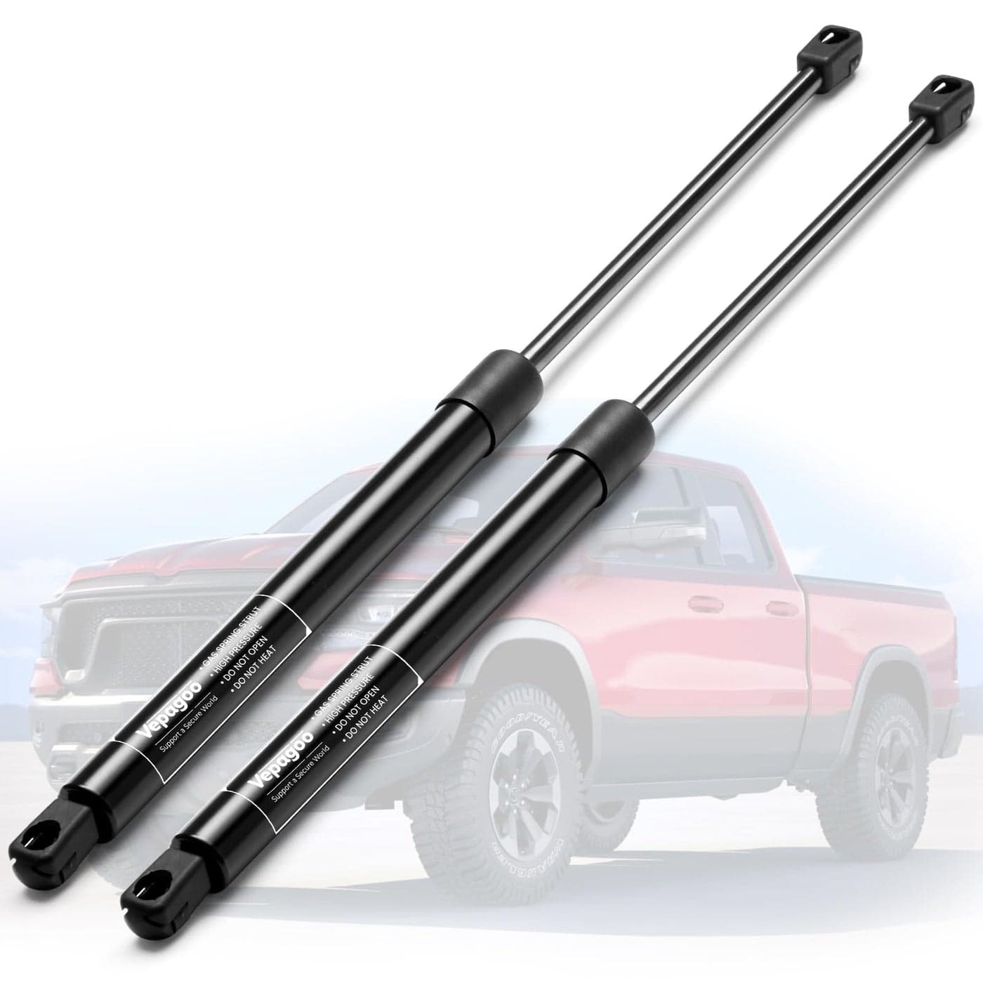Vepagoo 2 Front Hood Gas Struts Lift Supports 4364 Compatible for 20022010 Dodge Ram 15002500350045005500 Spring Shocks 2pcs 1pair