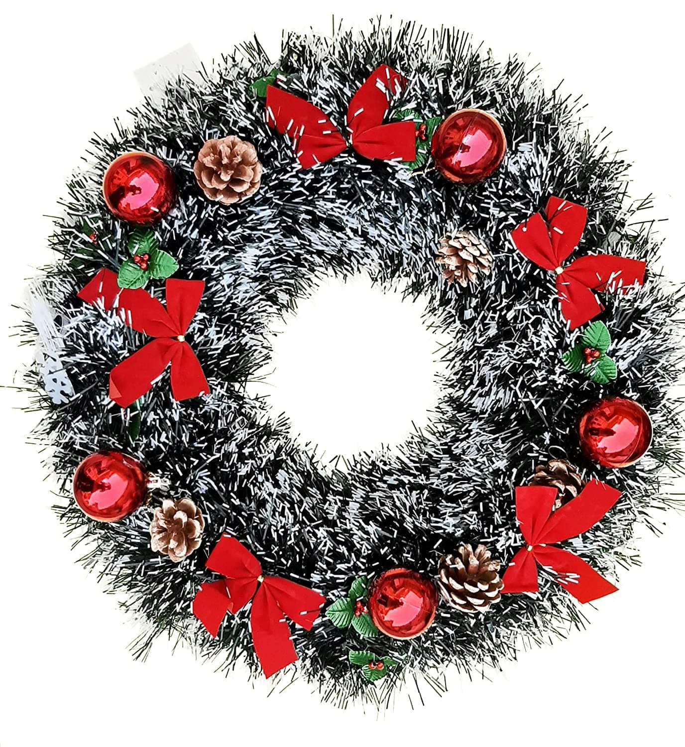 Partunay Beautiful Snow Tippet Decoratet Big 18 Wreath Reet Christmas Wreath Tree Xmas Tree Decoration Hanging Ornaments Christmas Decoration Items Christmas Xmas Tree Decor