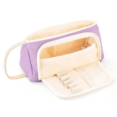 FunBlast Pouch for Girls - Multipurpose Zipper Pouch for Kids & Adults, Stationary Organizer Bag, Makeup Pouch, Cosmetic Pouches, Toiletry Bag, Water Resistance Pouches for Travel Accessories (Purple)