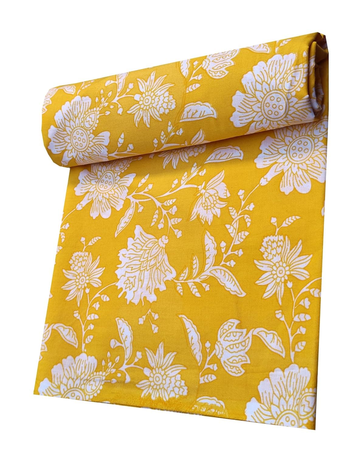 Kalap Floral Printed Cotton Cloth Materiel Indian Cotton Hand Block Print Fabric Running Jaipuri Hand Block Printed Women Dress Material Kurtis Natural 43 Inches 10 Meter