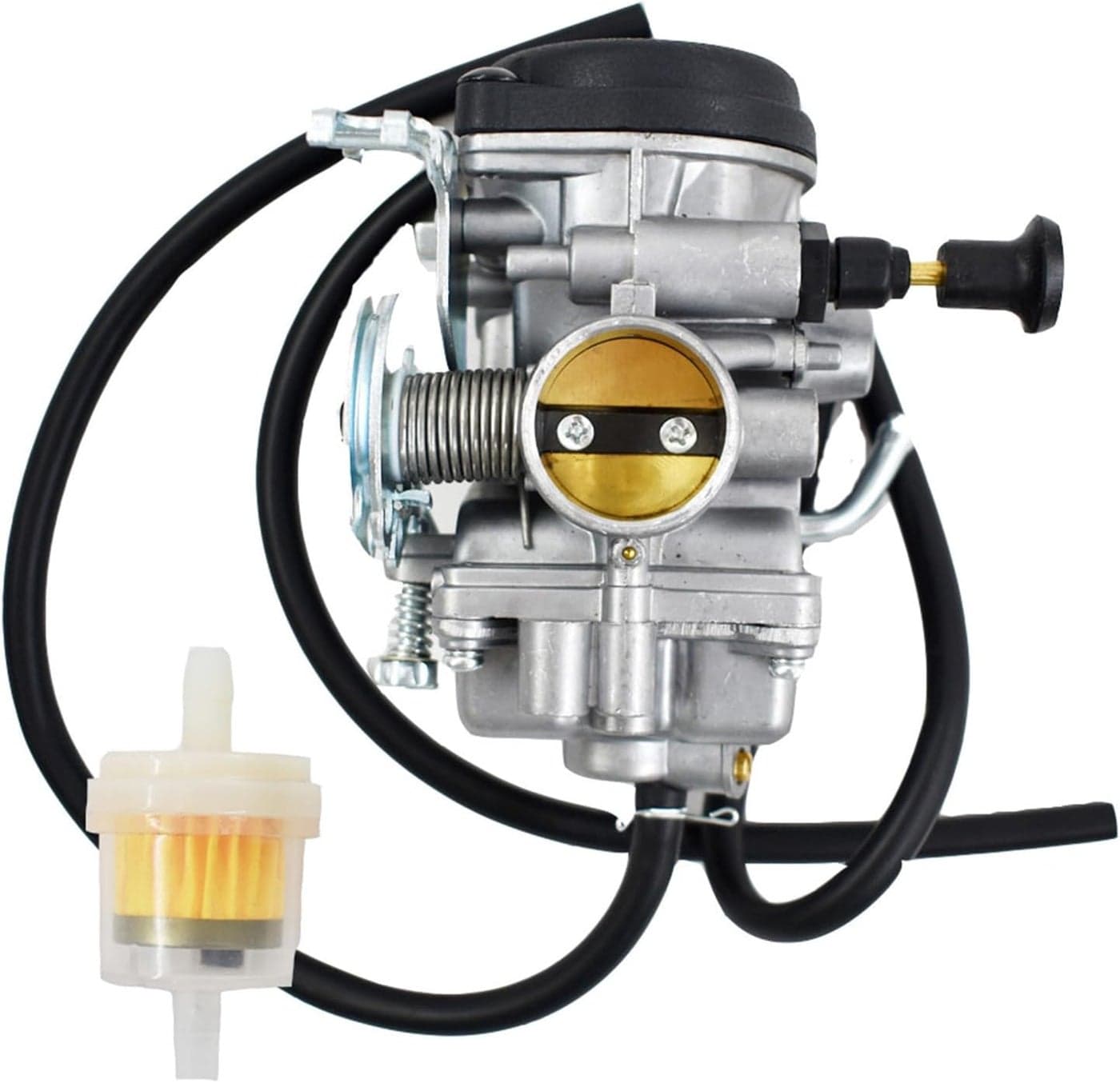 Autoparts Carburetor for Yamaha TW200 TW 200 (2001-2017) with Inline Fuel Filter