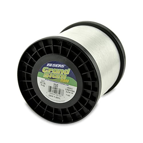 Hi-Seas Grand Slam Monofilament Line, 20 lb / 9.0 kg Test, .018 in / 0.45 mm Dia, Fluorescent Yellow, 2640 yd / 2414 m