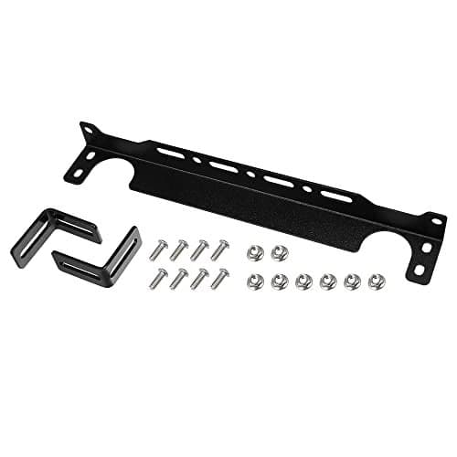 X AUTOHAUX Universal Oil Cooler Mounting Bracket Kit 330mm Aluminum Alloy Engine Oil Cooler Radiator Adapter Kit Oil Cooler Bracket Kit Black Transmission Oil Cooler Mounting Kit