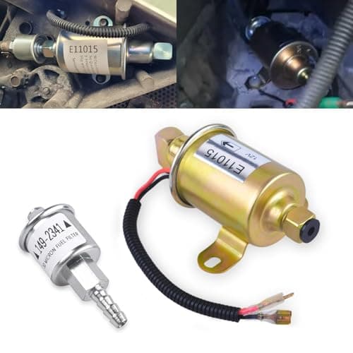 CNRAQR 149-2620 Electric Fuel Pump with 149-2314-01 Fuel Filter RV Replacement for Cummins Onan Marquis Gold 5500 5.5KW Gas Generator RV 5500 EVAP Motor E11015 Generator Parts