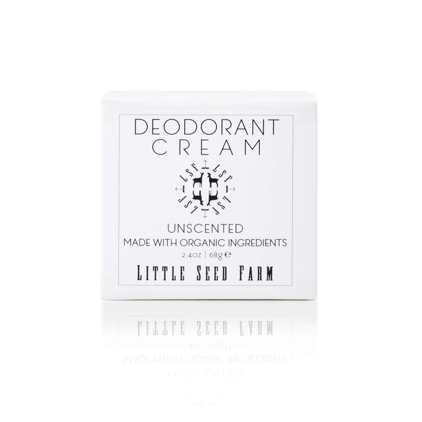 Little Seed Farm All Natural Deodorant Cream, Aluminum Free Deodorant for Women or Men, 2.4 Ounce - Unscented