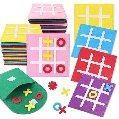 PJDRLLC Kids Party Favors Mini 3inaRow Board Games Travel Toys for Birthday Valentines Christmas Bulk Pack of 30