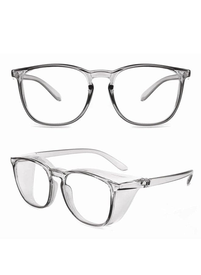 Safety Glasses Anti Fog Goggles Protective Eyewear Blue Light Blocking Anti Dust UV Protection Glasses For Men Women (Grey)