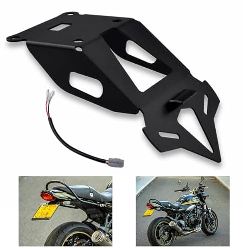 LEDISHUN Motorcycle Tidy Tail Fender Eliminator License Plate Bracket Holder with LED License plate light Fit For Kawasaki Z900RS z900 rs Z900RS Cafe 20172024 Compatible with OEM Turn Signal Light