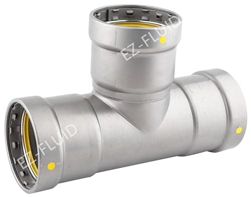 1Pk PressKingG 1 Press x Press Gas Carbon Steel TEE Fitting HNBR Seal Ring Fits Mega Type Press Gas Fitting Connection For Steel Gas Pipe CSA Certified CommercialResidential