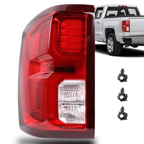 Lochnchn Rear Tail Lights Compatible with Chevy Silverado 1500 2016 2017 2018 Outer LED Taillight Assembly Brake Lamp Left Driver Side Replace 84288718 GM2800294