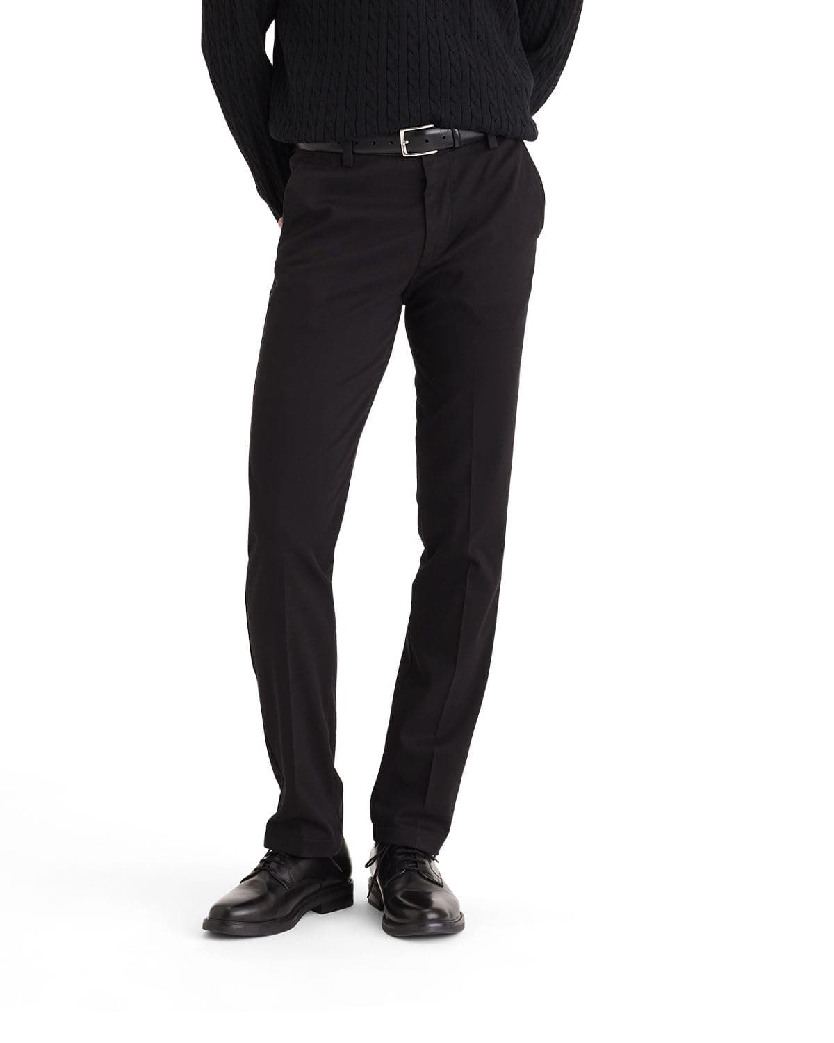 Dockers Men's Slim Fit Easy Khaki Pants, Black, 32W x 30L