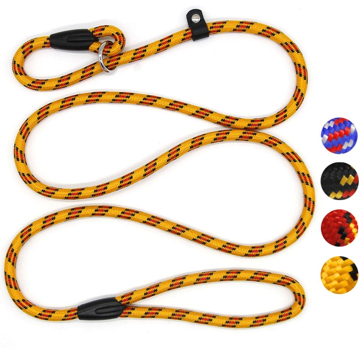 Coolrunner Dog Rope, 5 FT Slip Lead, Adjustable Pet Nylon Leash for Small Medium Dogs 10-80 lb Walking(Yellow)