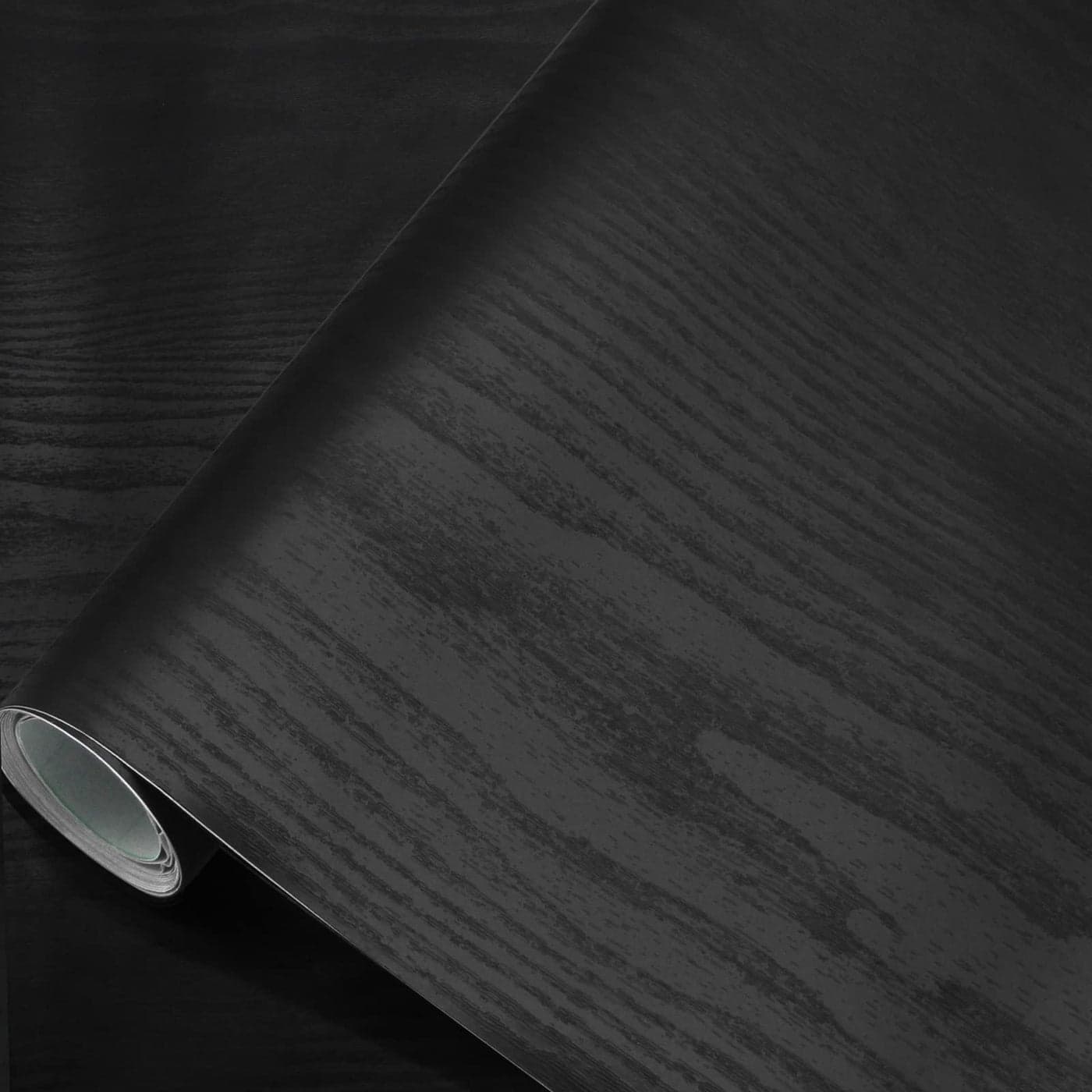 seonta Black Contact Paper 16x118 Wood Peel and Stick Wallpaper Waterproof Removable Self Adhesive Wall Paper Sticker Cover Wood Vinyl Wrap for Countertop Desk Table Cabinets