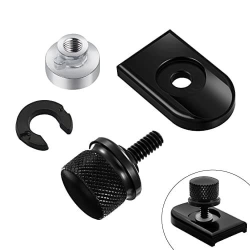 PBYMT Rear Seat Bolt Quick Release Seat Tab Cover Screws Hardware Kit Compatible for Harley Road King Street Electra Glide Dyna Softail 1997-2025
