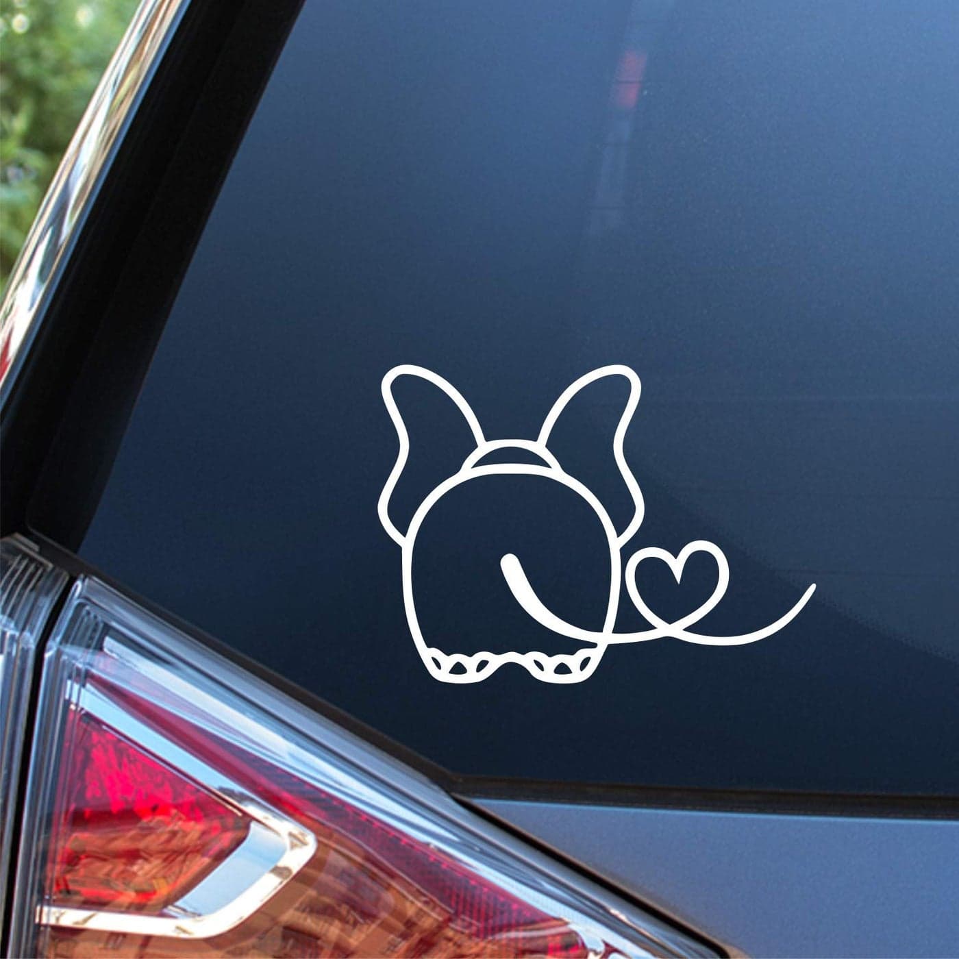 Sunset Graphics Decals Elephant Tail Heart Decal Vinyl Car Sticker Cars Trucks Vans Mirror Skateboard Kitchen Walls Laptop White 55 Inches SGD000202