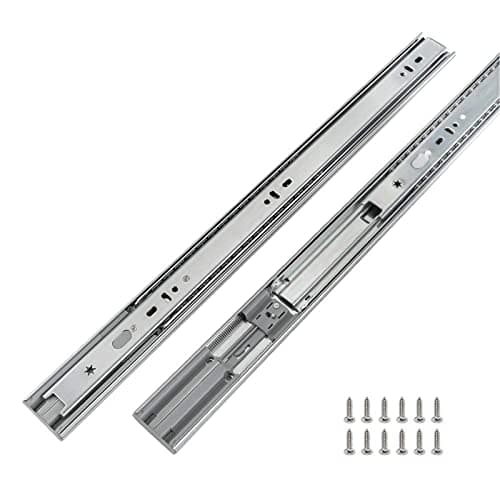 LONTAN 6 Pairs 18 Inch Soft Close Drawer Slides Side Mount Heavy Duty Cabinet Drawer Glides Ball Bearing Full Extension Kitchen Cabinet Rails 100 LB Capacity