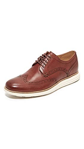Cole Haan Men's Original Grand Shortwing Oxford Shoe, Woodbury Leather/Ivory, 13 Medium US