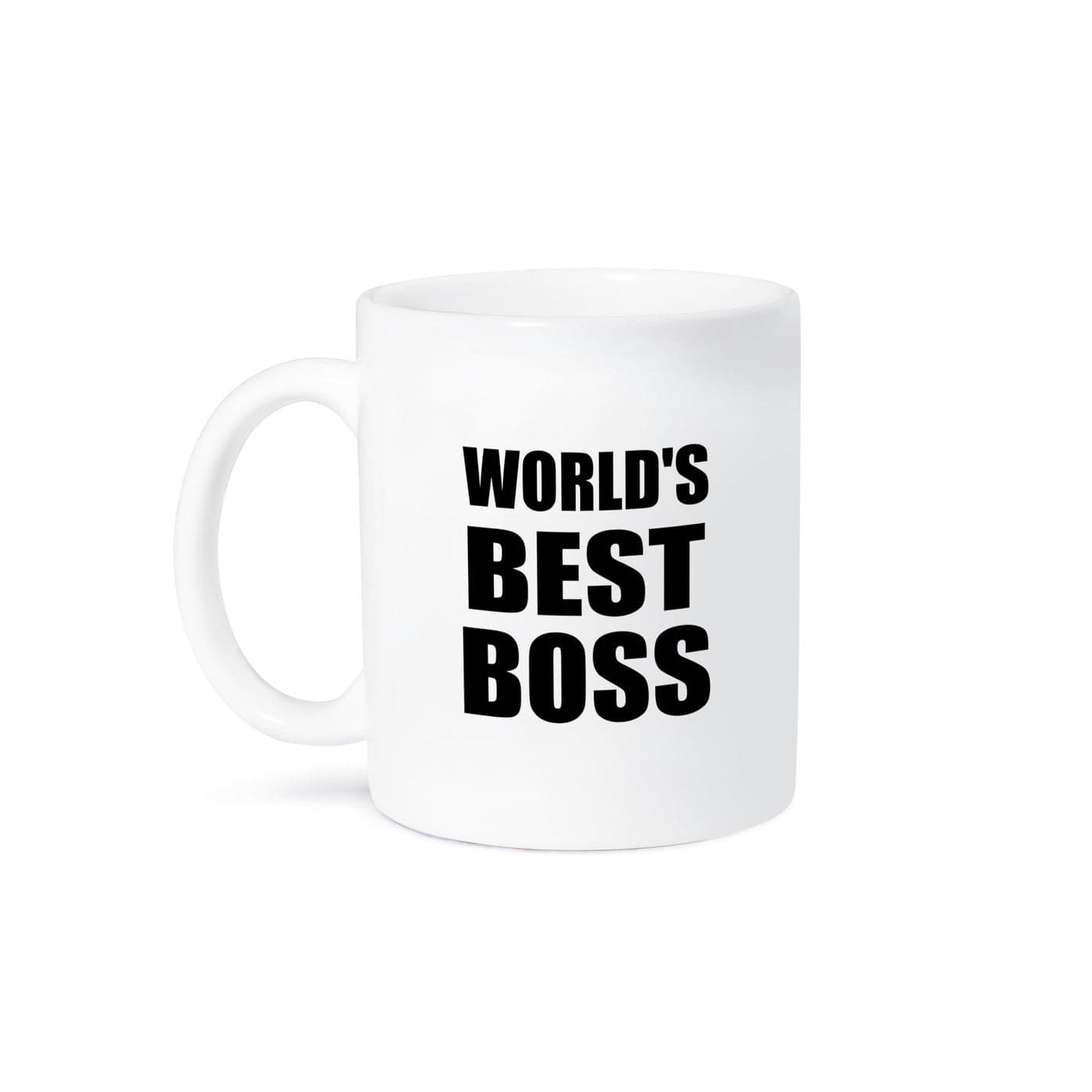 3dRose mug_194437_1 Worlds Best Boss in Black Great Text Design for The Greatest Boss Ceramic Mug 11Ounce