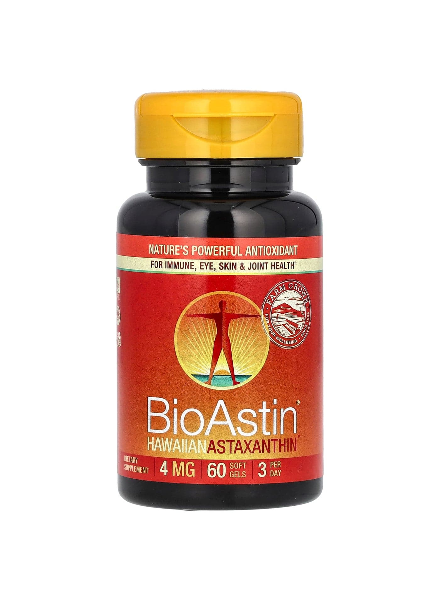 BioAstin, Hawaiian Astaxanthin, 4 mg, 60 Soft Gels