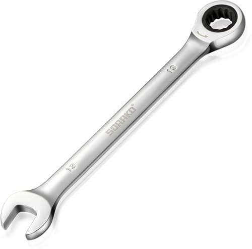 SORAKO Ratcheting Combination Wrench Industrial Grade Cr-V Steel Gear (A-13mm Metric)
