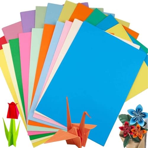 100 Sheets Coloured Paper A4 Cezmkio 70gsm Coloured A4 Paper Assorted in 20 Colour Handmade Copy Paper Pastel Paper for DIY Arts Colorful Projects 85 x 117 inch