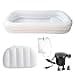 Timisea Medical Inflatable Bathtub Portable Bed for Geriatric Elderly Disabled Bedridden Patients Handicapped Air Pump Adult PVC Bathtub with Water Bag Air Pillow Bath in Bed Double Layer