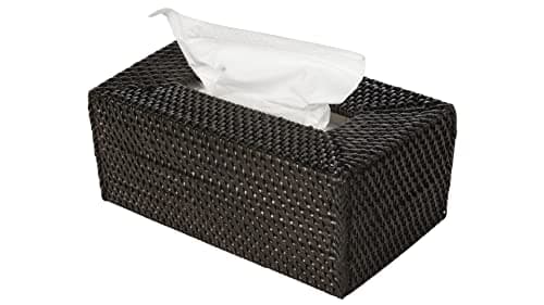 Kouboo Loma Rectangular Rattan Tissue Box Cover (Espresso)