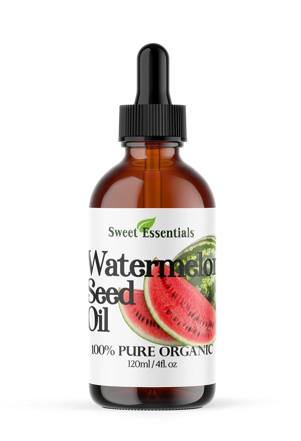 100 Organic Watermelon Seed Oil Imported From Egypt Various Sizes 100 Pure ColdPressed Natural Moisturizer for Skin Hair and Face By Sweet Essentials 4 fl oz Glass Bottle