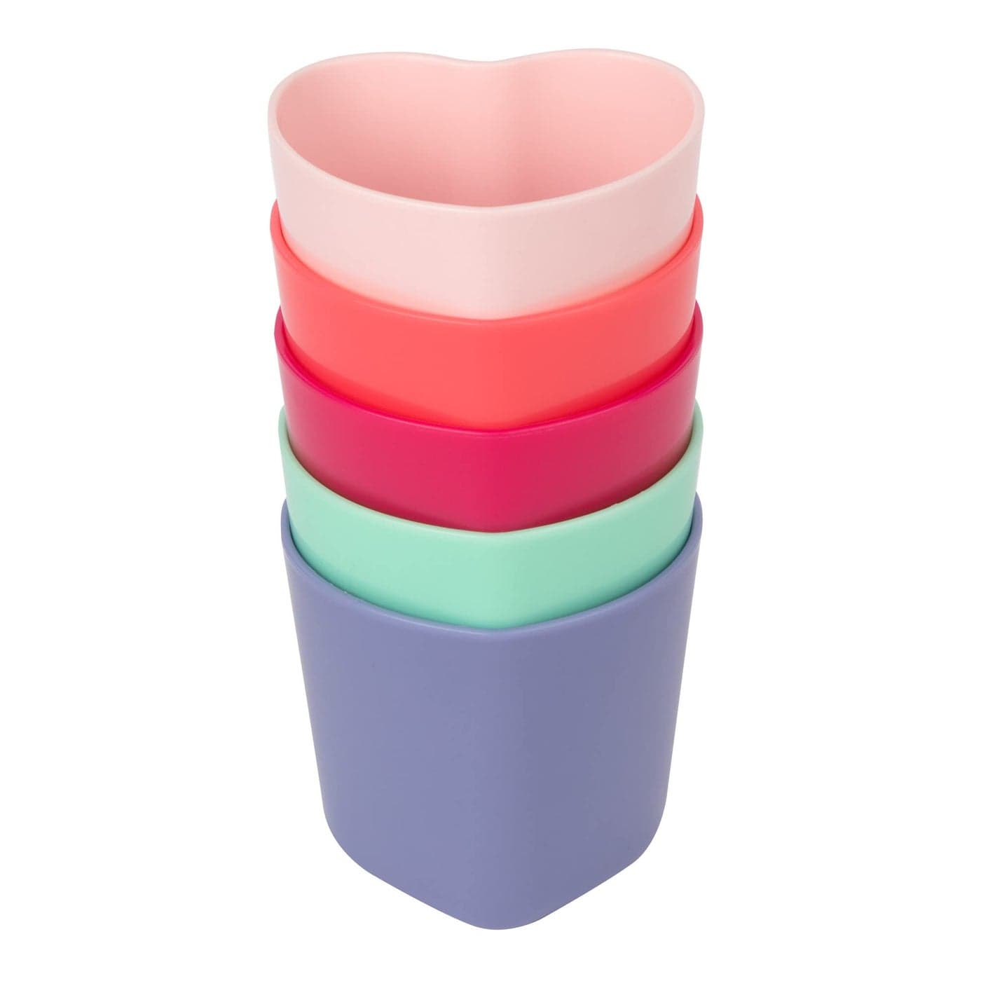 The First Years Heart Shaped Toddler Cups Training Toddler Cups for Snacks and Drinks Toddler Easter Basket Stuffers Heart Shaped Baby Training Cup 6 Oz 5 Count