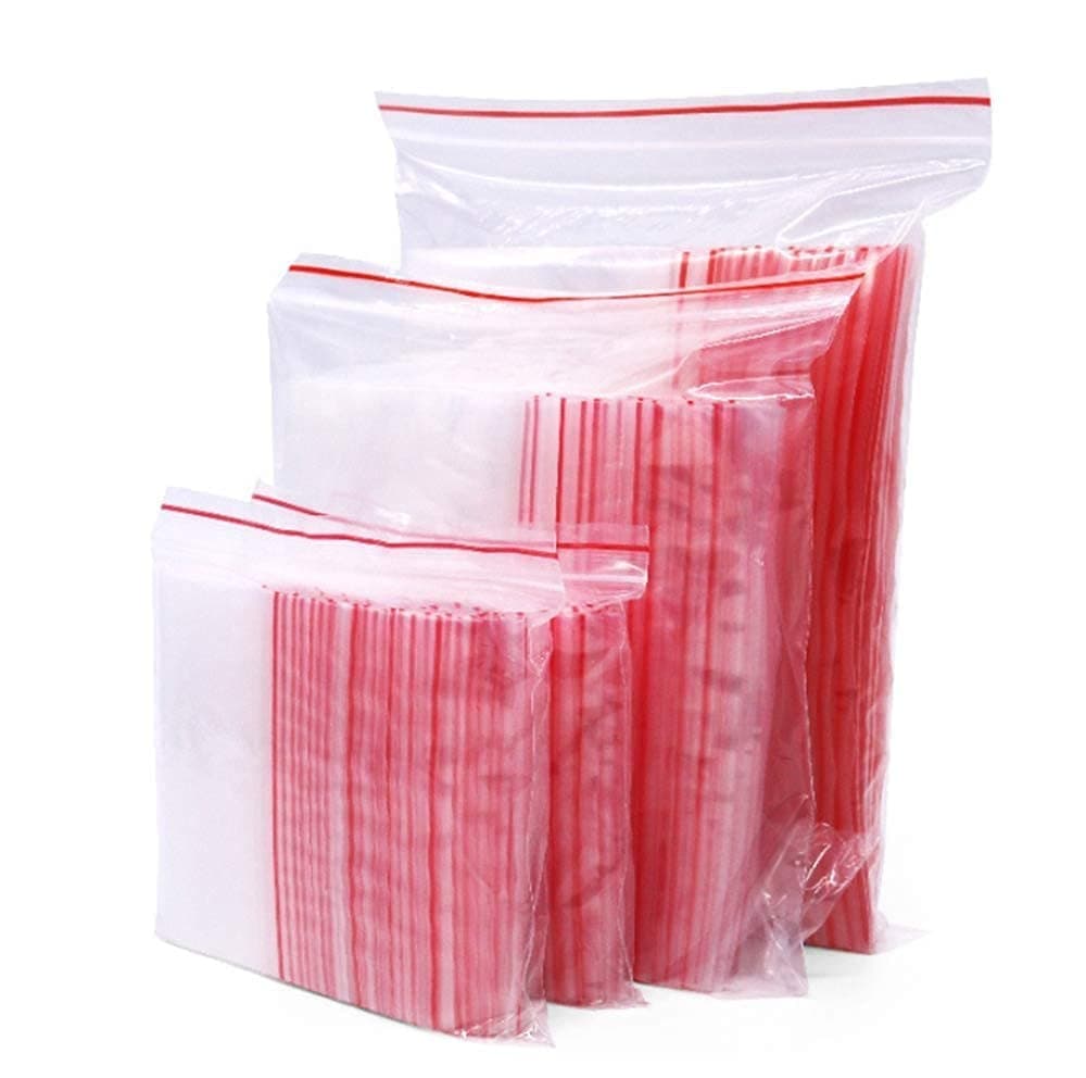 Dharj Zip lock Pouches Zip lock Bag For Prasad Bag Storage Freezer REUSABLE Zipper Bags Ziplock Bags For Fridge Storage Zip lock bags Medium Transparent 7X 10 100 Ziplock Pouch