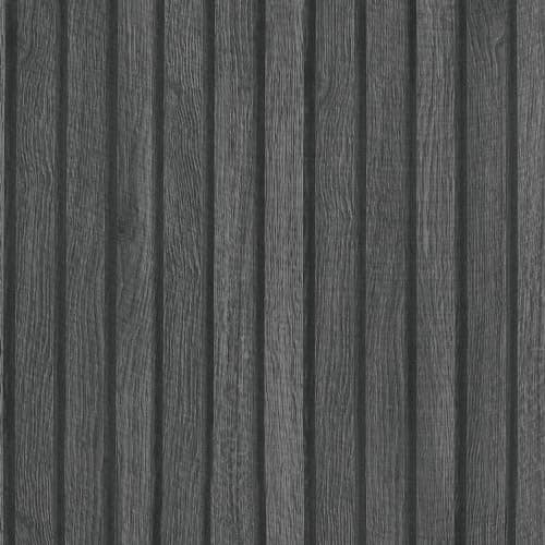 CHIHUT 17.7”x236” Black Wooden Slat Peel and Stick Wallpaper Wood Grain Contact Paper Self Adhesive Faux Wall Panel Wallpaper Removable Wood Wall Covering for Bedroom Countertops Cabinets Shelf Liner