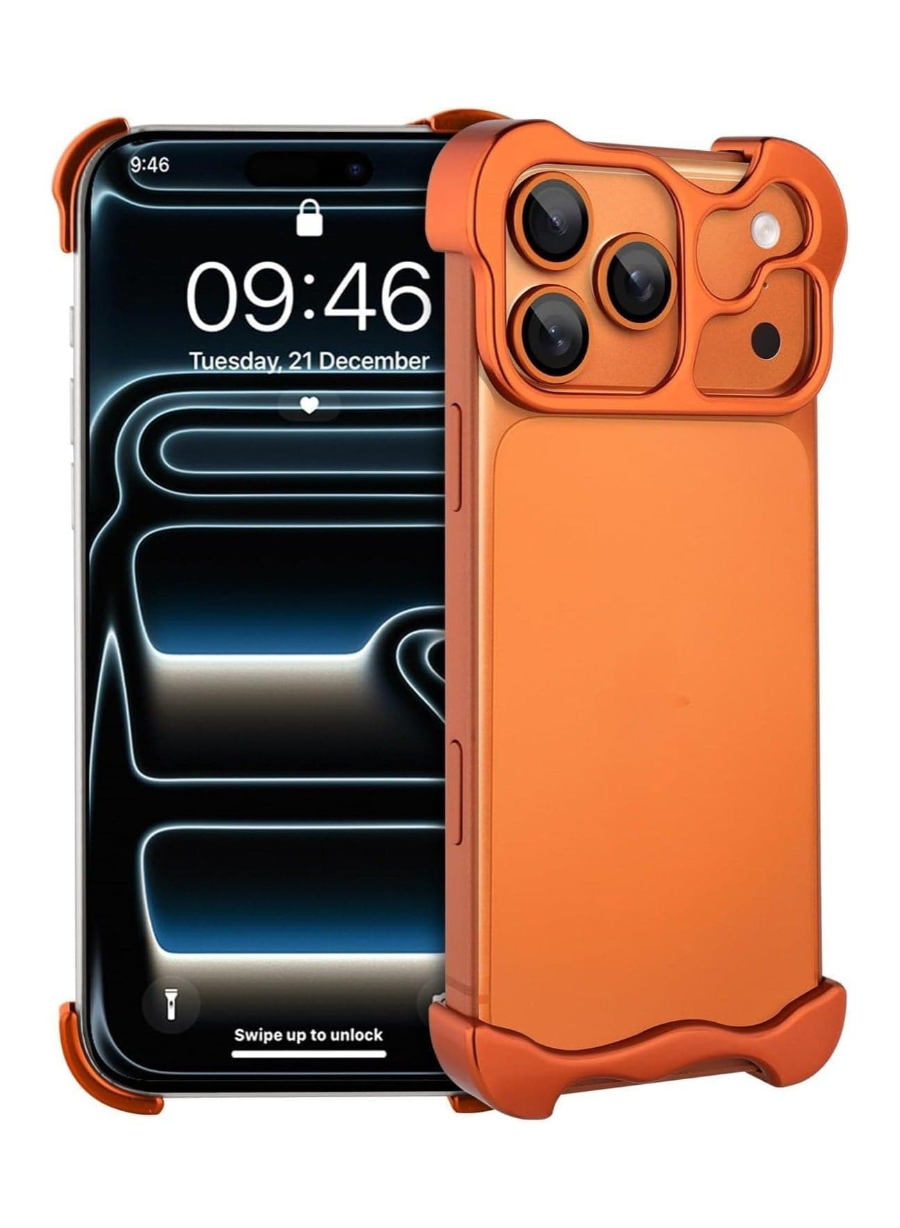 Metal protective case, compatible with iPhone 17 Pro Max, supports lens protection, frameless minimalist design, boldly expresses individuality.