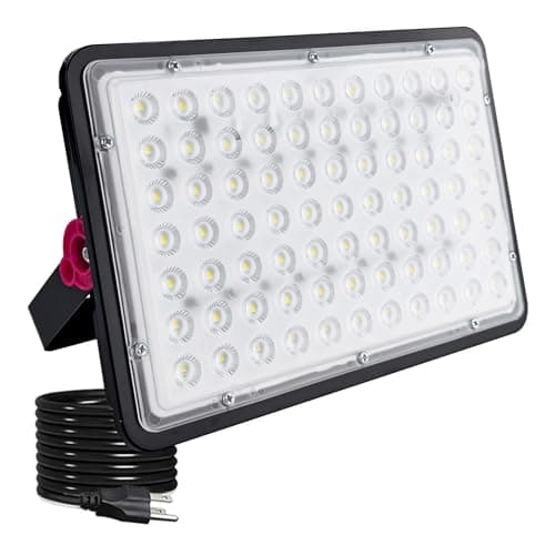 Indmird 200W Led Outdoor FloodLight Exterior Flood Lights Led Stadium Lights Plug in Flood Light for Yard Garden Playground Lawn GaragesBasketball Court Stadium