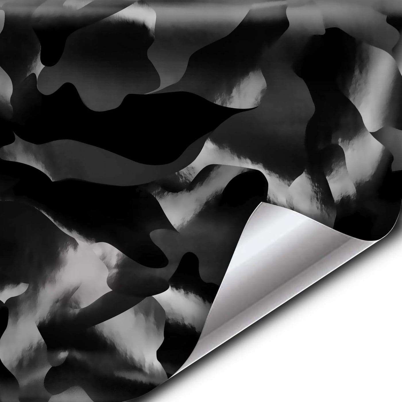 VViViD 2020 Edition Black Stealth Large Sized Pattern Camouflage Vinyl Car Wrap Roll 3ft x 5ft Self Adhesive Film Air Release Technology Scratch Resistance Protective Liner BubbleFree