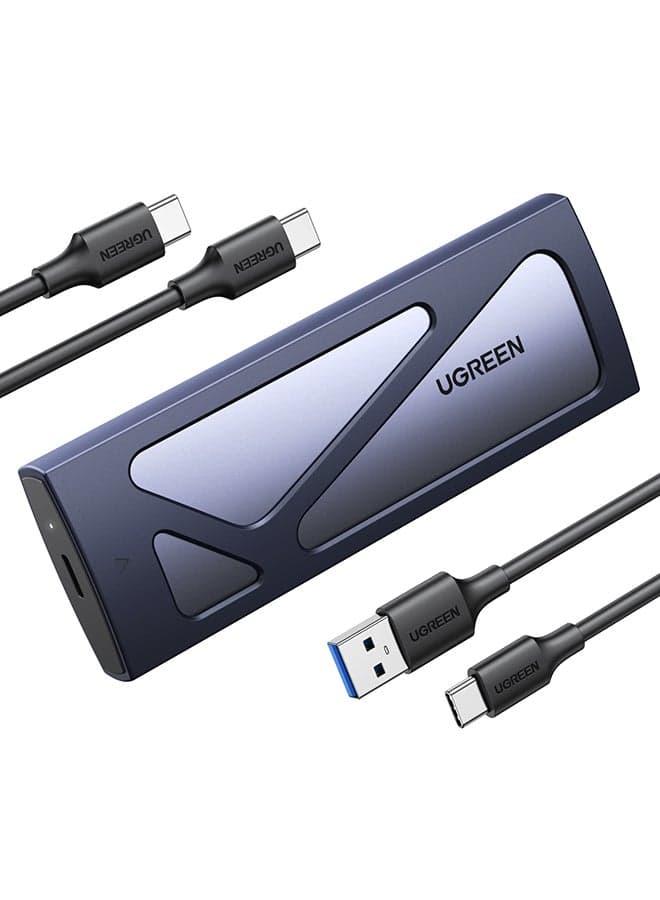 M.2 NVMe Enclosure SSD Adapter, 10Gbps USB C 3.2 Gen2, Tool-Free External Enclosure NVMe Reader Supports M and B&M Keys and Size 2230 /2242 /2260 /2280 SSDs, Thunderbolt 3 Compatible Silver