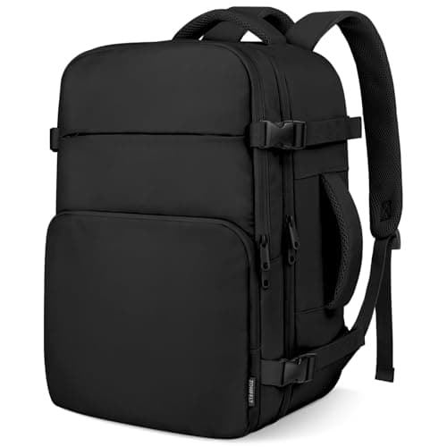 ZOMFELT Travel Backpack for Women Men Carry on Backpack TSA 156 inch Laptop Backpack Flight Approved Personal Item Travel Bag Nurse Bag Casual Daypack for Weekender Business Trip Black
