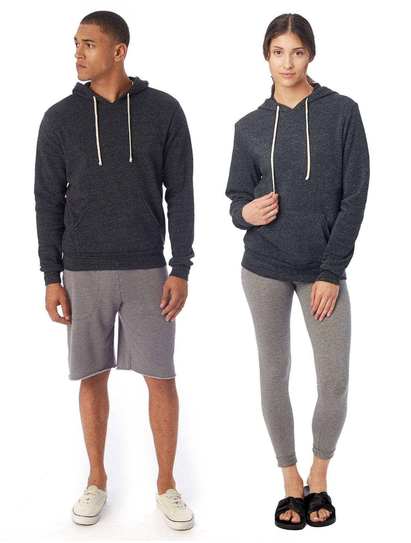 Alternative Men's Challenger Pullover Hoodie, Eco Black, Large