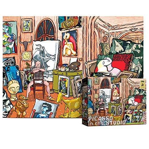Antelope 1000 Piece Puzzle for Adults Pablo Picasso Studio Jigsaw Puzzles 1000 Pieces High Resolution Matte Finish Smooth Edging No Dust Creative Artistic Puzzle