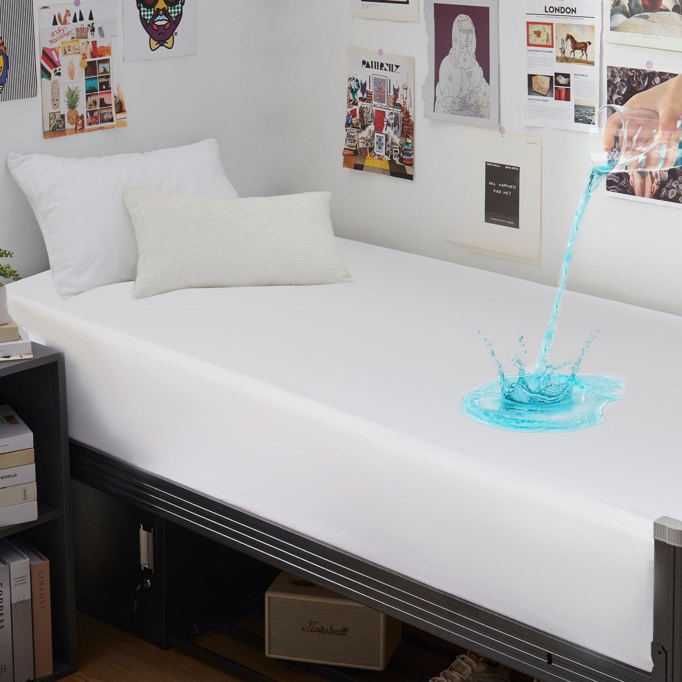 GRT Twin XL Waterproof Mattress Protector 80 x 39 White 1 Pack Machine Washable VinylFree OEKOTEX Certified