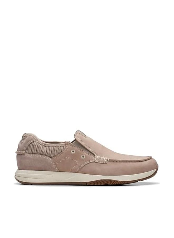 Clarks Men's Sailview Step Loafer, Light Grey Nubuck, 7 Wide