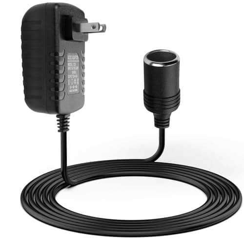 Herfair AC to DC Converter 2A 24W Car Cigarette Lighter Socket Adapter Power Cable 110240V to 12V ACDC for Automobile Home Use Car to Wall Plug Only for Device Under 24W Pack of 1